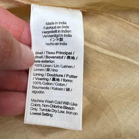 J Crew Zinnia Floral V-Back Linen Mini Dress Camel Brown size 12 NWT - Picture 14 of 15